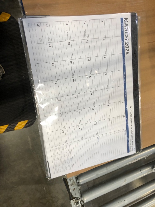 Photo 1 of 2024-2025 Desk Calendar - Jul. 2024 - Dec. 2025, 18 Months Large Monthly Desk Calendar, 17" x 12", Desk Calendar 2024-2025 with Corner Protectors 4Pack 