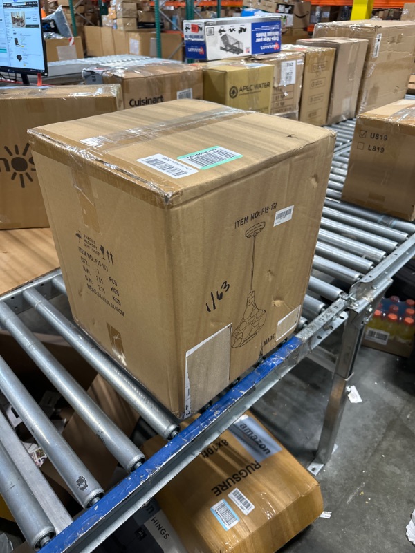 Photo 1 of Handcrafted 11-Inch Mid-Century Modern Brass Gold Pendant Light with Seeded Glass Shade - Elegant Dining Room Pendant Light