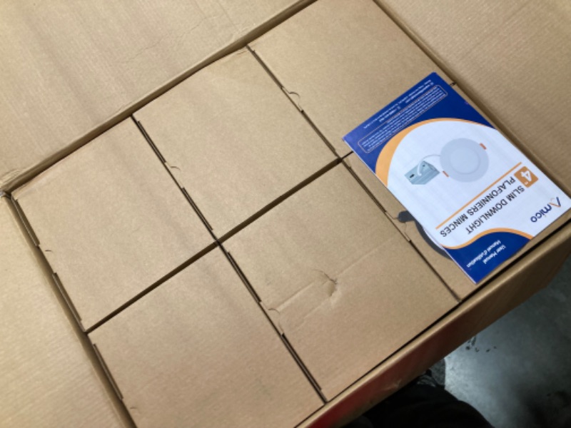 Photo 1 of Amico 24 Pack 4 Inch 5CCT Ultra-Thin LED Recessed Ceiling Light with Junction Box, 2700K/3000K/3500K/4000K/5000K Selectable, 10W Eqv 60W, Dimmable Can Light, 800LM High Brightness Downlight - ETL&FCC