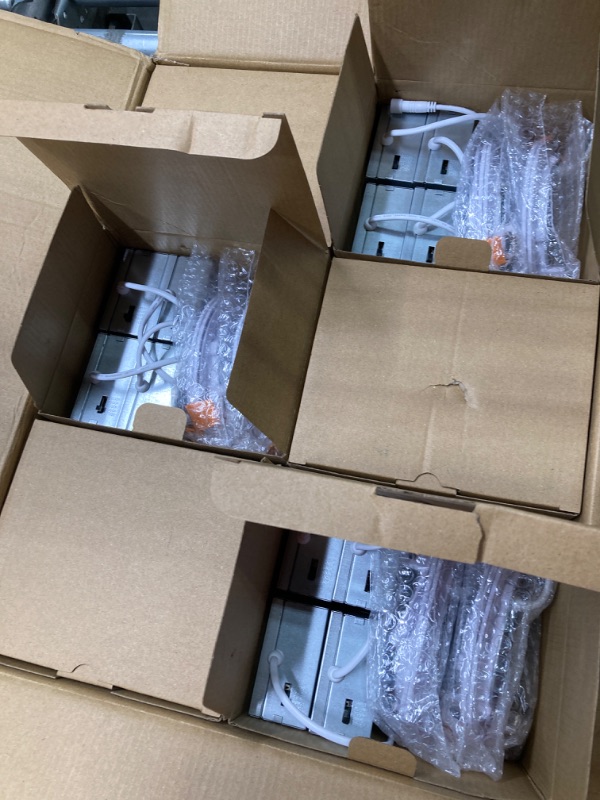 Photo 1 of Amico 24 Pack 4 Inch 5CCT Ultra-Thin LED Recessed Ceiling Light with Junction Box, 2700K/3000K/3500K/4000K/5000K Selectable, 10W Eqv 60W, Dimmable Can Light, 800LM High Brightness Downlight - ETL&FCC