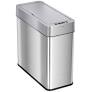 Photo 1 of 4 Gallon Stainless Steel Slim Sensor Trash Can (Right Side Lid Open)