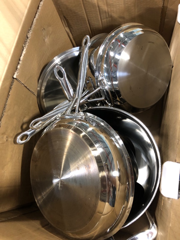 Photo 3 of ****USED*** Cuisinart 77-10P1 10-Piece Chef's-Classic-Stainless Collection, Cookware Set 10 Piece