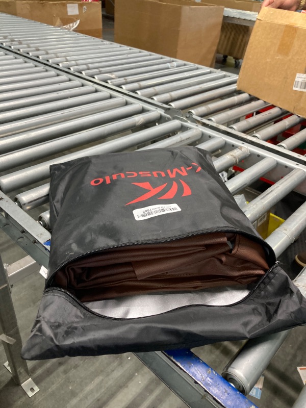 Photo 1 of K-Musculo Pool Table Cover, Heavy Duty Leatherette Billiard Table Cover, Waterproof and Tearproof, 6.5/7/ 7.5/8/ 8.5/9 Foot Fitted Brown 7 FT - (92"L × 52"W × 8"H)