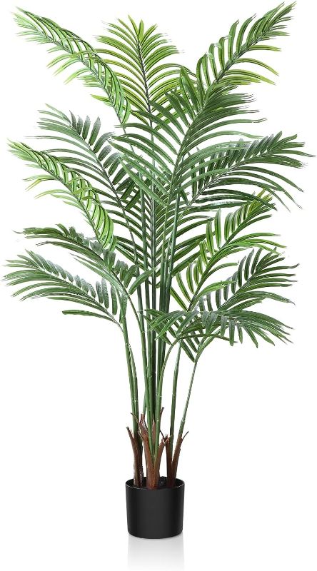 Photo 1 of ****USED*** CROSOFMI Artificial Areca Palm Plant 5 Feet Fake Palm Tree with 13 Leaves Faux Yellow Palm in Pot for Indoor Outdoor House Home Office Modern Decoration Perfect Housewarming Gift
