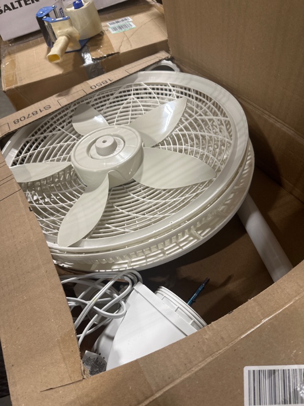 Photo 3 of ***USED** Lasko Oscillating Pedestal Fan, Adjustable Height, 3 Speeds, for Bedroom, Living Room, Home Office and College Dorm Room, 18", White, 1820, 2.3