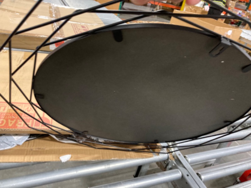 Photo 3 of ****USED** Decorative Wall Mirror Round Mirrors - Black 24 Inches Geometric Circle Mirror Personality Hanging Mirrors for Living Room, Bathroom, Bedroom, Entryway