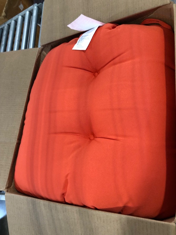 Photo 3 of  42x21x4.7" orange cushion seat