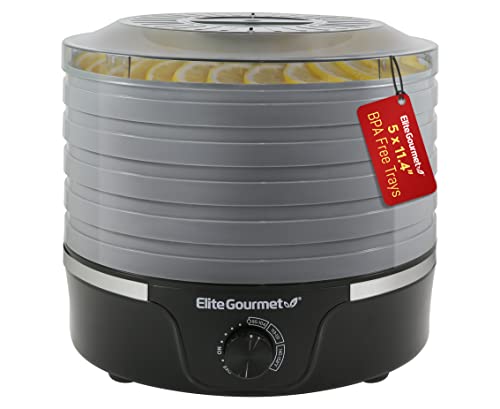 Photo 1 of **READ NOTES BEFORE PURCHASING ITEM** 
Elite Gourmet EFD319DKG Food Dehydrator, 5 BPA-Free 11.4" Trays Adjustable Temperature Controls, Jerky, Herbs, Fruit, Veggies, Dried Snacks, Black and Grey