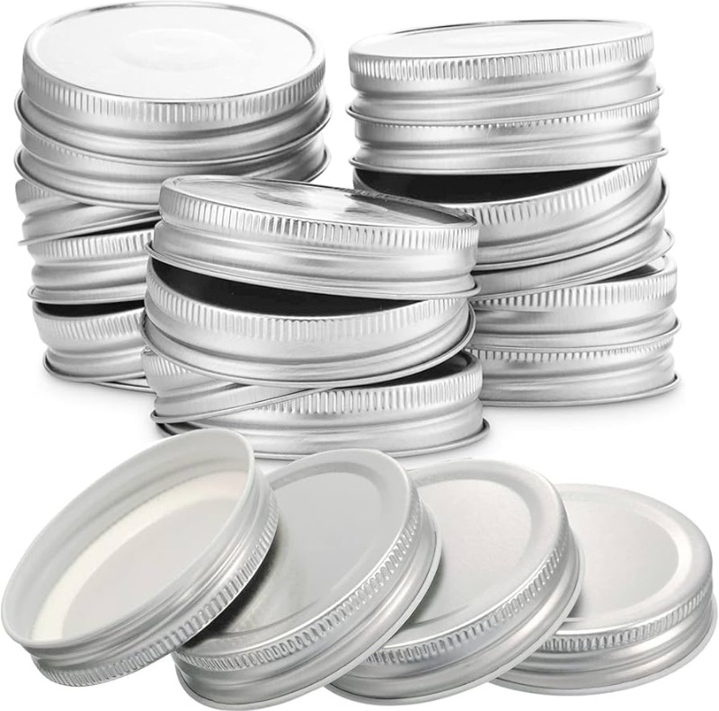 Photo 1 of 42 Pack Mason Jar Lids for Ball, Kerr and More - Colored Tinplate Metal Storage Caps for Mason/Canning Jars - Leak-Proof (Wide Mouth Jars Lids, 42 PCS Integrated Lids)