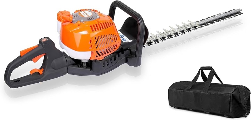 Photo 1 of PROYAMA 24-Inch 26cc 2 Cycle Gas Powered Dual Sided Hedge Trimmer with Rotating Handle 2-Year Warranty Less Weight Less Fatigue Suitable for Gardener Professional Landscaper Home user