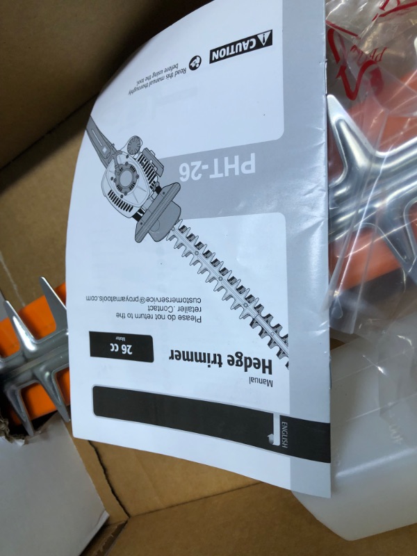 Photo 4 of PROYAMA 24-Inch 26cc 2 Cycle Gas Powered Dual Sided Hedge Trimmer with Rotating Handle 2-Year Warranty Less Weight Less Fatigue Suitable for Gardener Professional Landscaper Home user