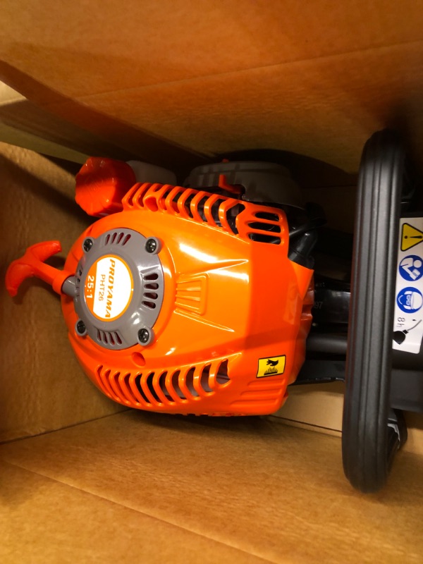 Photo 6 of PROYAMA 24-Inch 26cc 2 Cycle Gas Powered Dual Sided Hedge Trimmer with Rotating Handle 2-Year Warranty Less Weight Less Fatigue Suitable for Gardener Professional Landscaper Home user