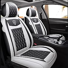 Photo 1 of *****USED*** Car Seat Covers Front Seats, Super Luxurious Heavy Universal Duty Waterproof Leather Automotive Vehicle Cover for Cars SUV Pick-up Truck, Non-Slip Seat Black White Car Accessories (2 PCS Front/White)
