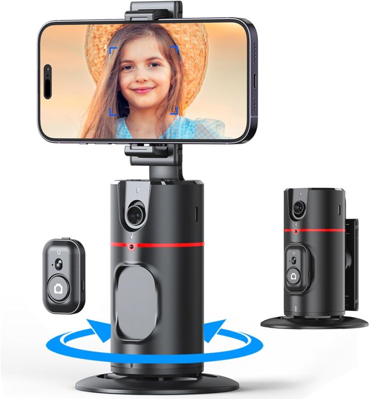 Photo 1 of Auto Tracking Phone Holder,360° Rotation Phone Camera Mount Smart Shooting Phone Tracking Holder with Remote Selfie Stick for iPhone Android Stabilizer...
