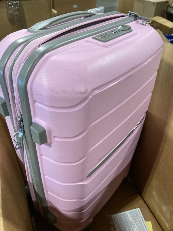 Photo 3 of **scuffed**Samsonite Freeform Hardside Expandable with Double Spinner Wheels, Carry-On 21-Inch, Pink Rose