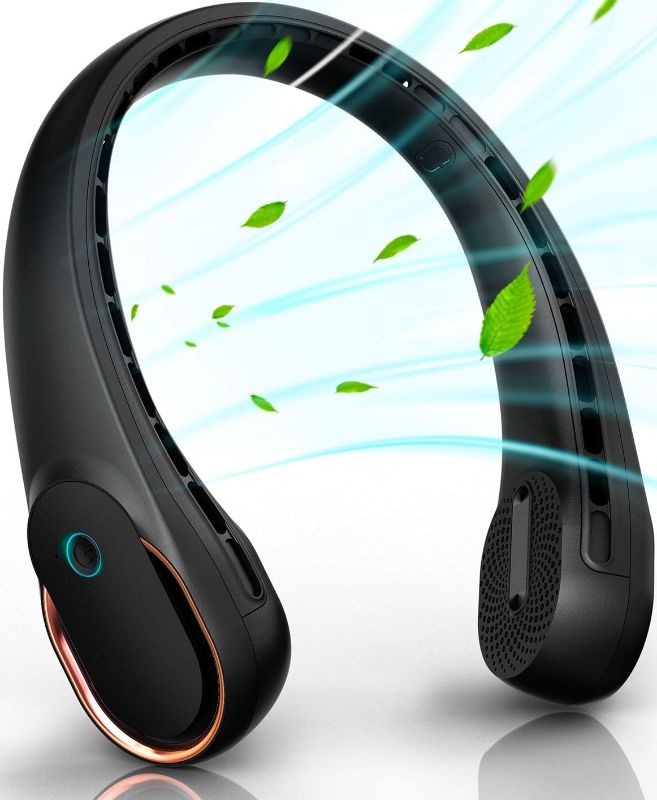 Photo 1 of ***NON FUNCTIONAL*** 
FrSara Neck Fan, Bladeless Neck Fan,Upgraded 5200mAh,Long Endurance,Upgraded air volume,Easier to Use,360° Cooling,No Hair Twisting,Non-Slip Material,Rechargeable,3-Speed