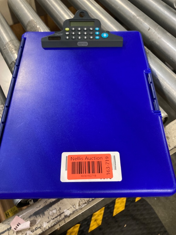 Photo 2 of ****USED** Dexas 3515-J2728WP Slimcase 2 Storage Clipboard with Side Opening, Blue with Calculator