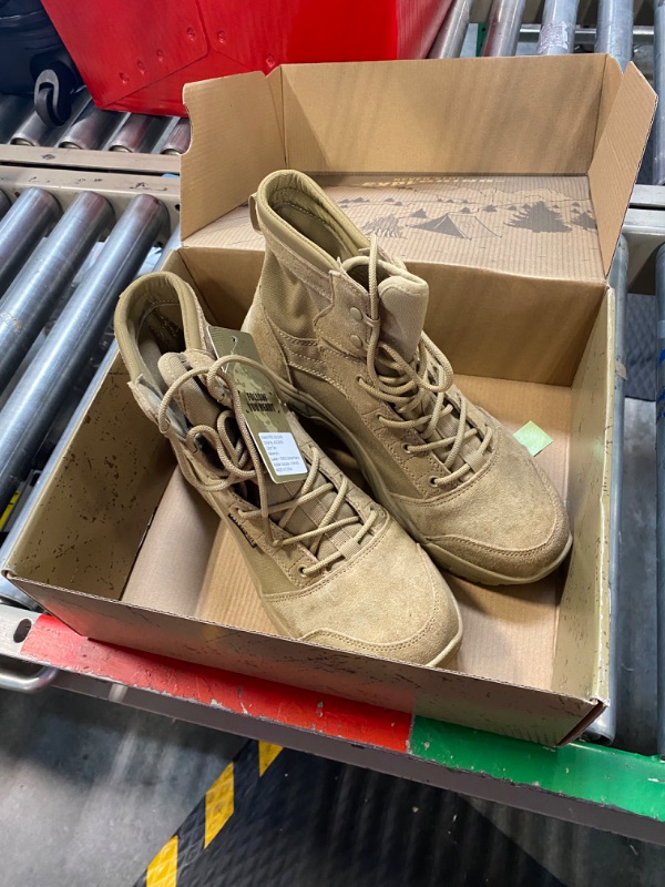 Photo 3 of ***USED*** FREE SOLDIER Men's Tactical Hiking Boots 6 Inches Lightweight Breathable Work Boots Military Desert Boots 10.5 Tan