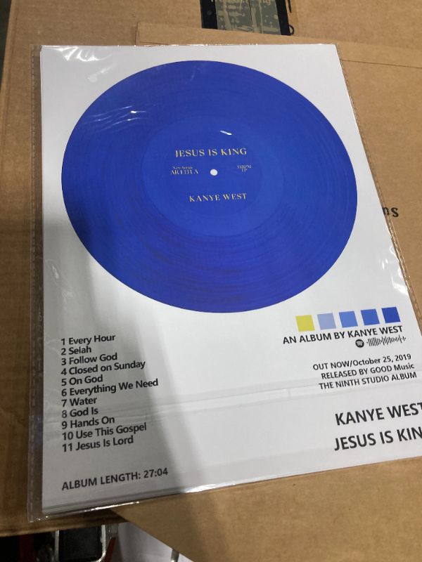 Photo 3 of ****USED** Kanye Poster (12 Pcs 8 * 11 inch) West Album Cover Music Posters for Room Aesthetic, Wall Art for Room Decor Posters for Fans Unframed Kanye We st