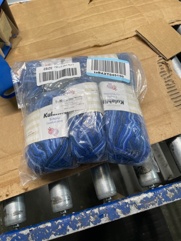 Photo 1 of 250g(5x50g) Acrylic Yarn for Crochet/Knitting, Colorful Gradient Yarn Thread, 5 Rolls Skeins, Perfect for Any Knitting Crochet and Crafts Mini Project sea wave