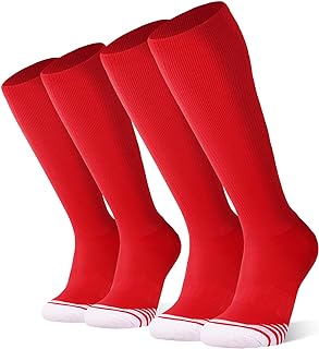 Photo 1 of FITRELL 2/3 Pack Baseball Soccer Softball Socks for Kids Youth Men & Women Over-the-Calf Knee High Socks (Multiple Colors)
