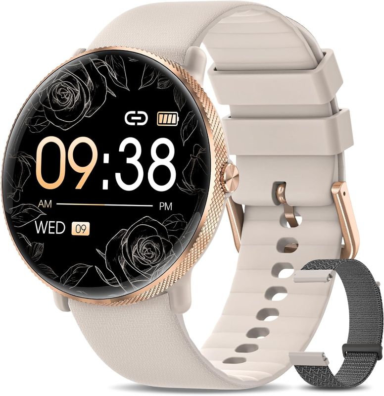 Photo 1 of Smart Watch (Answer/Make Calls), 1.39" Smart Watches for Women 110+ Sports Modes Fitness Tracker with Blood Pressure/Heart Rate/Sleep Monitor, IP68 Waterproof Activity Tracker for Android and iPhone