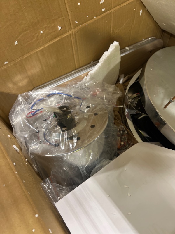 Photo 1 of Curve Curio 52" Chandelier Ceiling Fans with Lights Remote Control Fandelier Modern Ceiling Fan with Lights DC Motor Reversible Indoor Ceiling Fan for Bedroom, Living Room Chrome