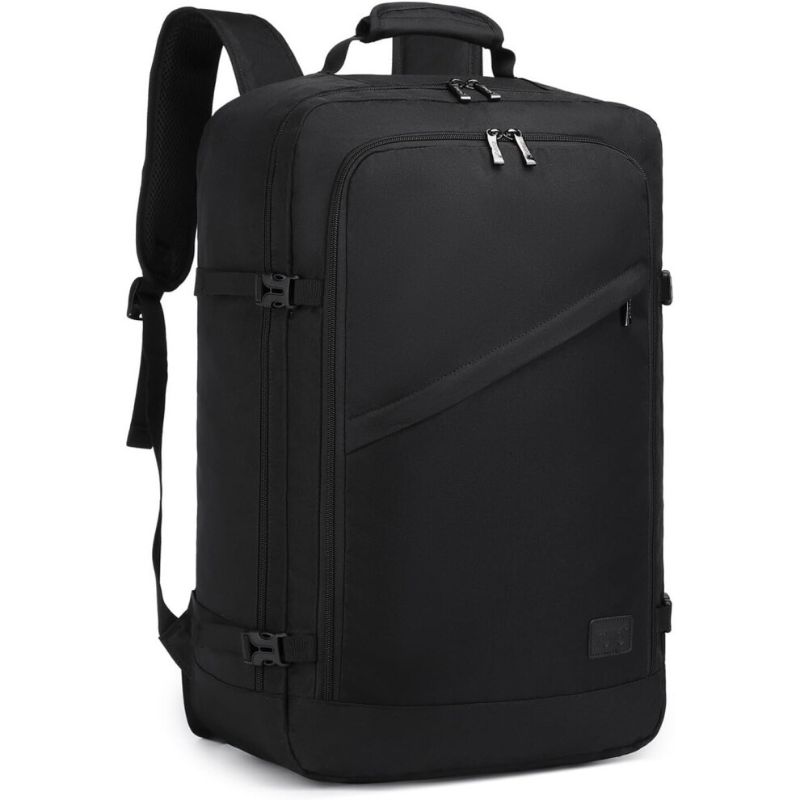 Photo 1 of (Black) Kono Carry on Backpack 55x35x20cm Large Cabin Flight Bag Travel Hand Luggage Shoulder Bag
