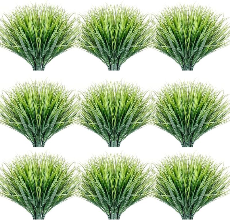 Photo 1 of 30 Bundles Artificial Grasses Outdoor UV Resistant Fake Grasses No Fade Faux Plastic Plants Garden Porch Window Box Decorating…
