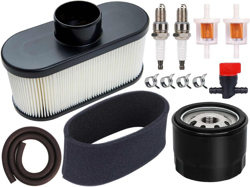 Photo 1 of FR691V Tune Up Kit for Kawasaki FR651V FR730V FS481V FS541V FS600V FS730V Engine Lawn Mower Tractor, Replace 49065-7007 Oil Filter 11013-7047 Air Filter
