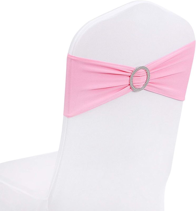 Photo 1 of 
Roll over image to zoom in







Peomeise 100pcs Pink Spandex Chair Sashes with Buckle Slider for Wedding, Party Decoration