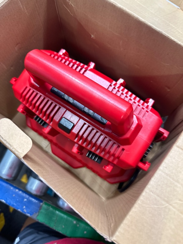 Photo 3 of KUNLUN 6 Port Charger Compatible for Milwaukee M 18 Battery, Replace for 48-59-1806 M 18 6 Port Charger, with LED Indicator Charge Choose Button Wall-Hole