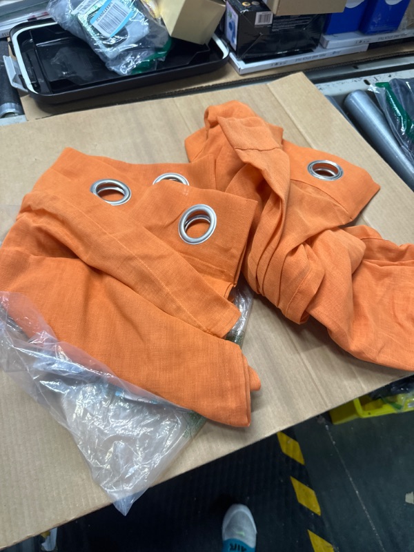 Photo 1 of 2 Pack Orange Curtain