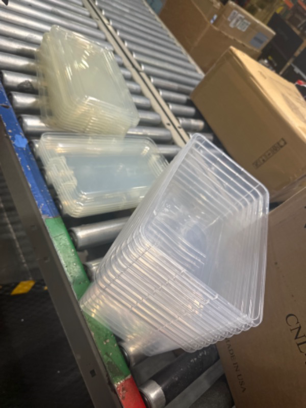 Photo 1 of Clear Storage Box, BPA-Free Plastic Stackable Bin with Lid
