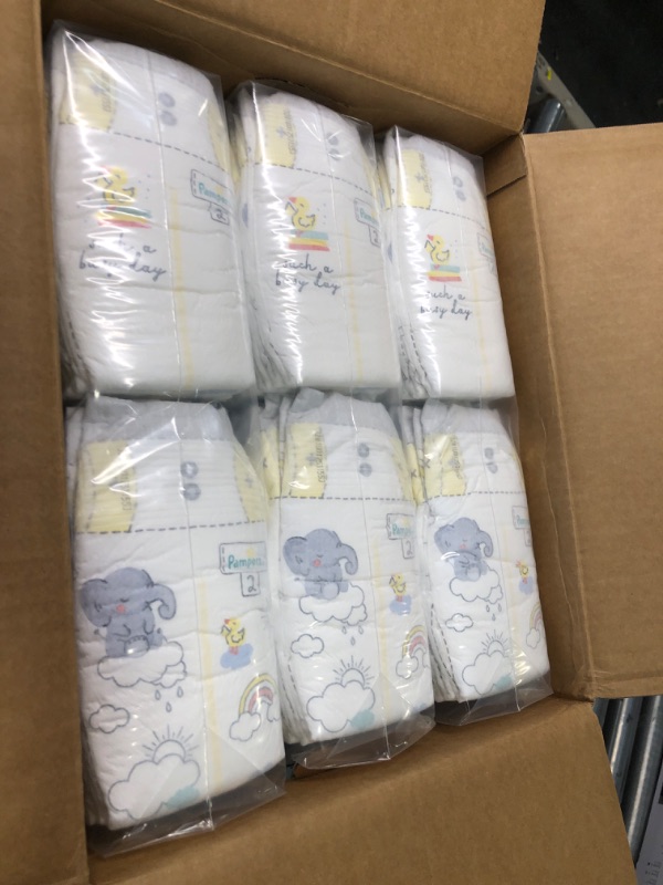 Photo 2 of Diapers Size 2, 186 Count - Pampers Swaddlers Disposable Baby Diapers (Packaging & Prints May Vary) Size 2 (186 Count)