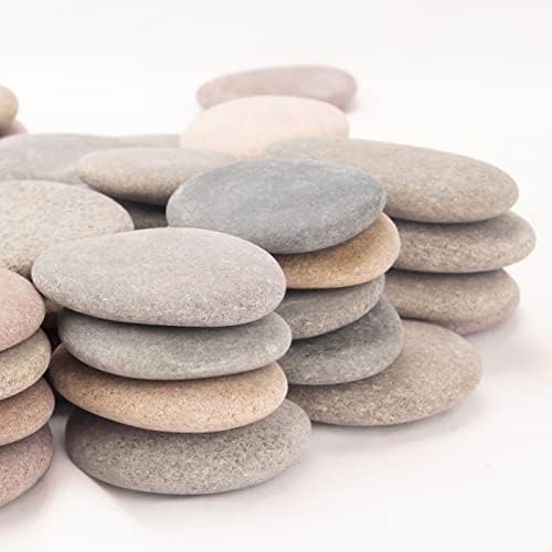 Photo 1 of [About 98 PCS - 103 PCS](18.1 Pounds) Painting Rocks,2.23"-3.68" River Rocks,Flat Stones