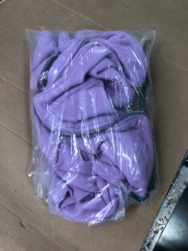 Photo 3 of **NEEDS CLEANED** **USED** Trendy Queen Womens Zip Up Hoodies Cropped Sweatshirts Fall Outfits Casual Hooded Pullover Sweaters Tops Winter Clothes 2024 Small Purple