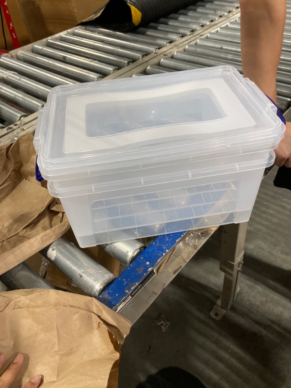 Photo 1 of Superio Clear Storage Boxes with Lids, Plastic Container Bins for Organizing, Stackable Crates, BPA Free, Non Toxic, Odor Free, Organizers for Home, Office, School, and Dorm (9.5 Quart, 3 Pack) 9.5 Quart 3 Pack
