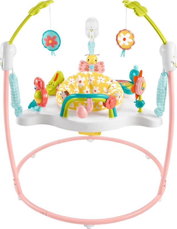 Photo 1 of Fisher-Price Baby Bouncer Activity Center Blooming Fun Jumperoo with Music Lights and Developmental Toys for Infants
