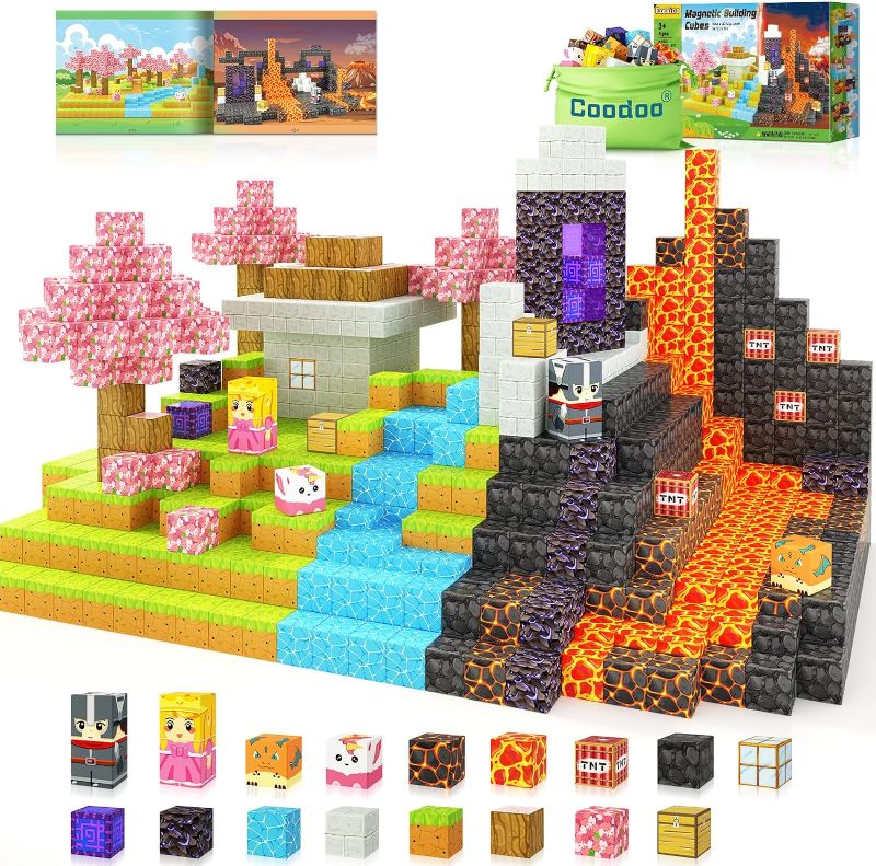 Photo 1 of Magnetic Blocks - Build Mine Magnet World Magic Portal Set, Magnetic Tiles Building Blocks Toddler Toys STEM Sensory Outdoor Toys for 3+ Year Old Boys & Girls, Creative Kids Games Kids Toys
