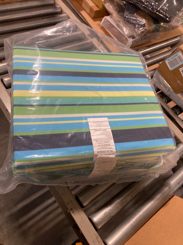 Photo 4 of * $53 retail price for 4, comes with 8**
Wellsin Outdoor Chair Cushions for Patio Furniture - Patio Chair Cushions Set of 4 - Waterproof Square Corner Outdoor Seat Cushions 18.5"X16"X3", Stripe 01 Stripe 01 Square Corner (18.5"x16"x3")