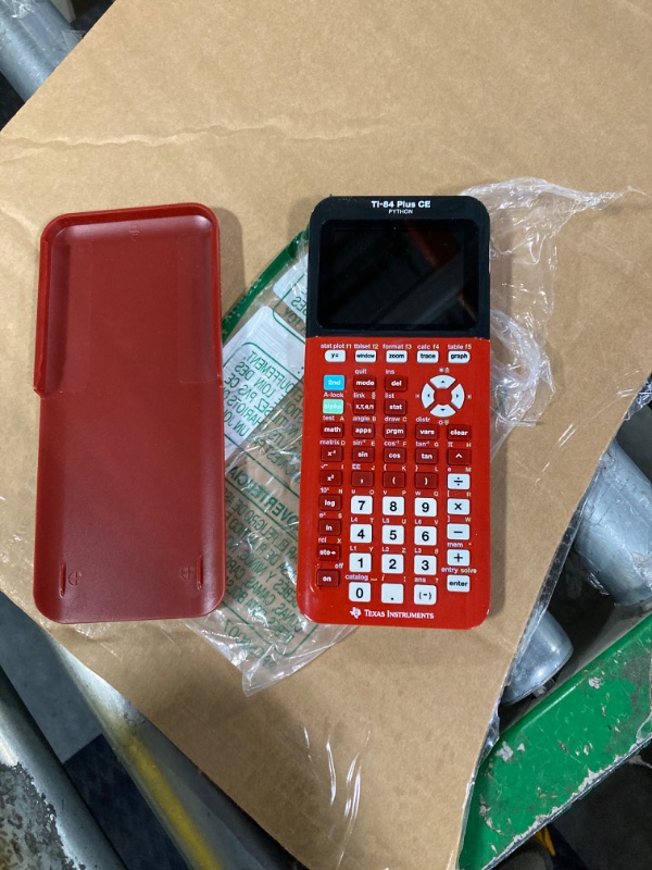 Photo 2 of * missing charger**
Texas Instruments TI-84 Plus CE Color Graphing Calculator, Radical Red Small
