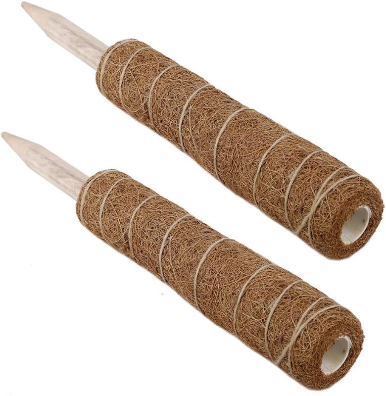 Photo 1 of 2Pcs Bendable Moss Poles for Climbing Plants, Coir Totem Polem, Supports Growth and Vertical Extension, Ideal for Monstera, Ivy, Pothos Eco Friendly and Long Lasting (45cm)

