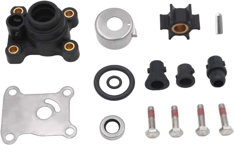 Photo 1 of 394711 Water Pump Impeller Kit for Johnson Evinrude 8-15HP Outboard with Housing 1974-UP 18-3327
