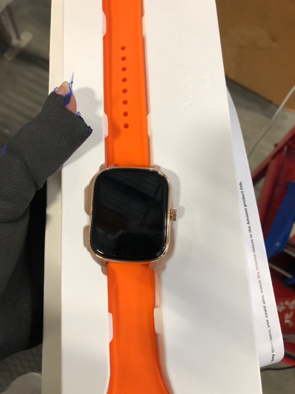 Photo 1 of ** missing charger *
Smart Watches for Women, 1.91" HD Fitness Tracker Watch with Blood Pressure/Heart Rate Monitor, Bluetooth 5.3 Make Calls Smart Watch for Android/iOS Phones, IP68 Waterproof Fitness Watch for Women
