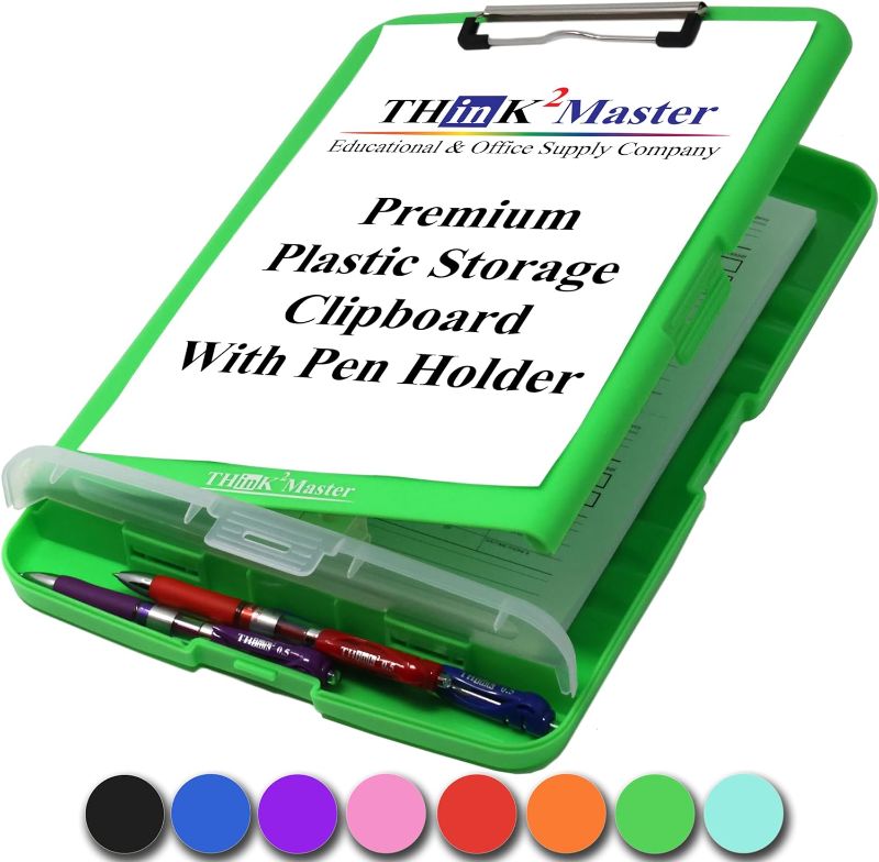 Photo 1 of ** blue**
Think2Master Green Plastic Storage Clipboard with Pencil Holder. | 25% Heavier & 25% Sturdier| Heavy Duty. Must Have for Nurses, Teachers & Classrooms.
