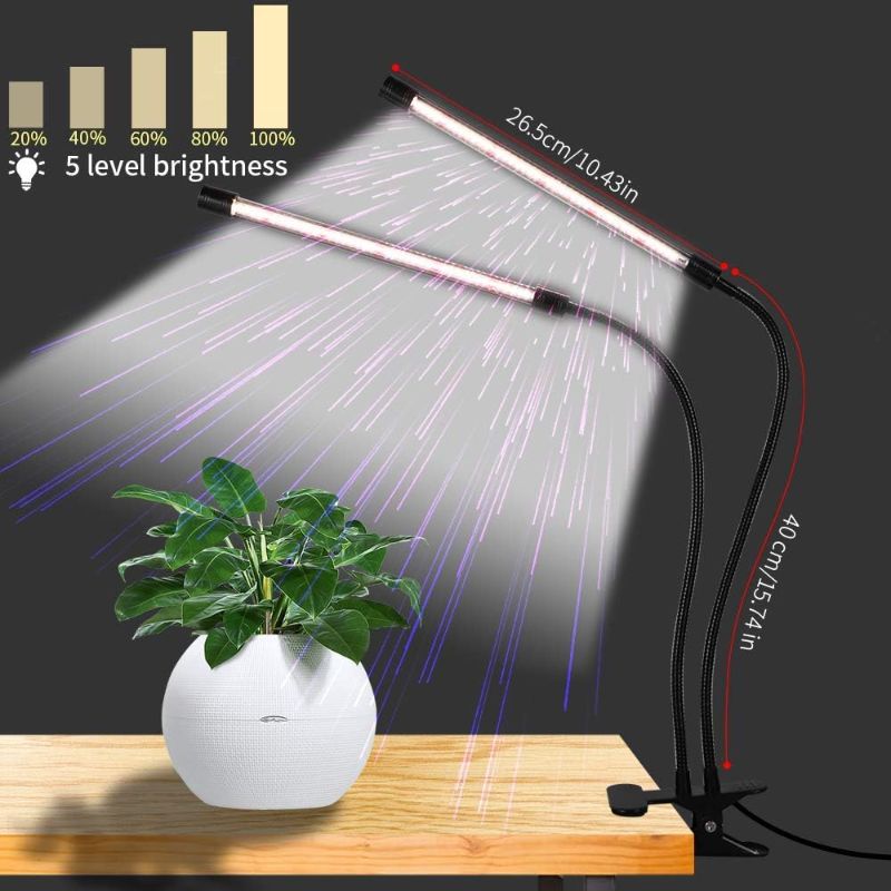 Photo 1 of GooingTop LED Grow Light,6000K Full Spectrum Clip Plant Growing Lamp with White Red LEDs for Indoor Plants,5-Level Dimmable,Auto On Off Timing 4 8 12Hrs
