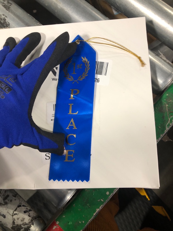 Photo 4 of 1st Place Quality Award Ribbons First Place Ribbon Blue Winner Ribbons Metallic Gold Foil Print with Event Card and String for Competition, Sports Event, School, Contests(36 Pieces)