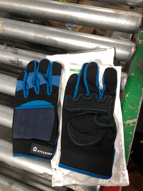 Photo 2 of Magnetic Work Gloves, Portable Holding Work Items, Touch Screen Friendly, Flexible Breathable Padded Palm-A Pair
