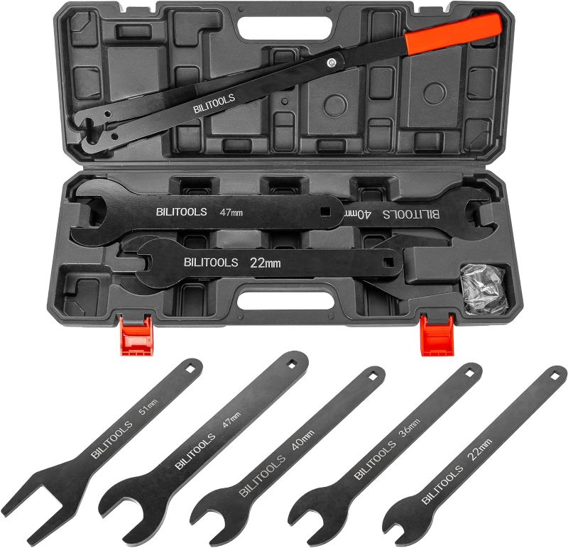 Photo 1 of BILITOOLS Fan Clutch Removal Tool Kit, Fan Clutch Wrench Set 22 36 40 47 51 MM with Pulley Holder
